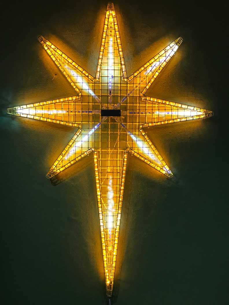christmas star - custom lighting